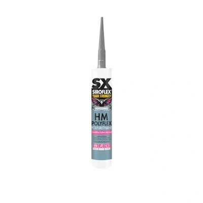 Image of SX Grey Premium HM Polyflex Sealant &amp; Adhesive Interior Exterior For Gluing, Sealing, Mounting and Anchoring in Building Applications Polyurethane based 300ml