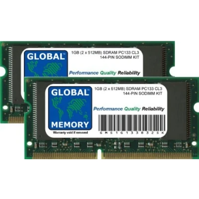 Image of 1GB (2 x 512MB) PC133 133MHz 144 PIN SDRAM SODIMM MEMORY RAM KIT COMPATIBLE WITH LAPTOPS/NOTEBOOKS