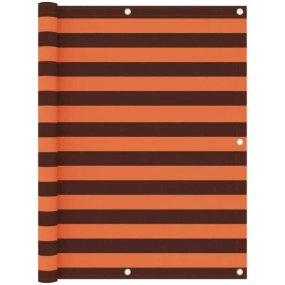 Image of vidaXL Balcony Screen Orange and Brown 120x400 cm Oxford Fabric