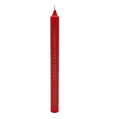 Image of Widdle Wonderland 25cm Christmas Tapered Countdown Advent Candle Red