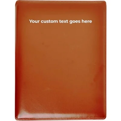 Image of Arpan Personalised Text 48 Pockets 96 Sides A4 Presentation Folder Document File Display Book Portfolio Professional Conference Faux Leather (Brown)