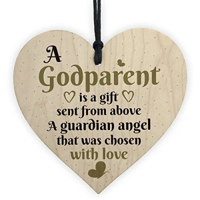 Image of RED OCEAN Handmade Godparent Asking Gift For Christening Special Keepsake Thank You Friendship Sign