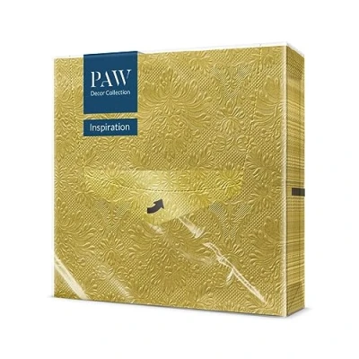 Image of PAW Napkins 3 Ply (33 x 33 cm) I 20 Pieces Perfect for Birthdays Parties Weddings Communion and Celebrations Paper Colorful Special Occasions, Ornaments Inspiration Classic (Gold)