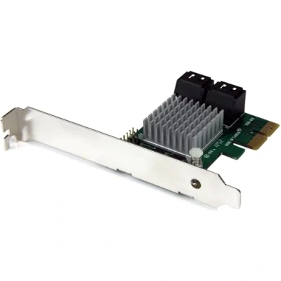 Image of StarTech.com 4 Port PCI Express 2.0 SATA III 6Gbps RAID Controller Card with HyperDuo SSD Tiering PCIe 3 Adapter (PEXSAT34RH)