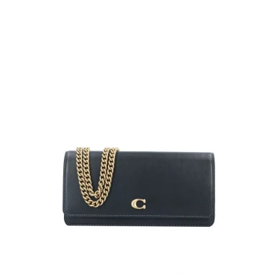 Image of Coach EVIE LONG Wallet WITH Chain Across body bag, Women&#039;s, Size: One Size, B black
