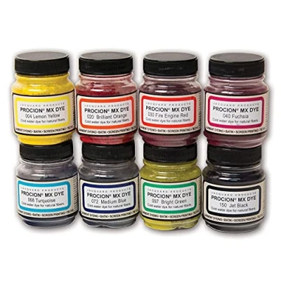 Image of Jacquard Procion Mx Dye Cold Water Dying Set PMX108s 8 Colours