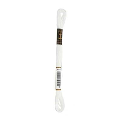 Image of Anchor Embroidery Thread, Cotton, 00002 White