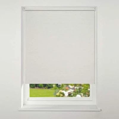 Image of Swish Cordless Textured Thermal Blackout Roller Blind, Stone, W60cm