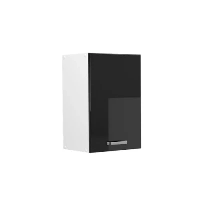 Image of Vicco Wall cabinet Raul, Black high gloss/White, 40 cm