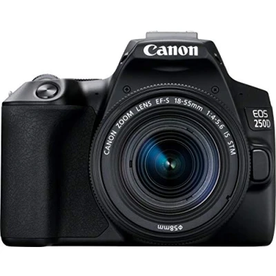 Image of Canon EOS 250D Digital Camera Black +Lens(EF S 18 55 mm f/4 5.6 IS STM)