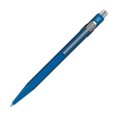Image of Caran Dache Ballpoint Pen, Blue with Goliath Medium Cartridge