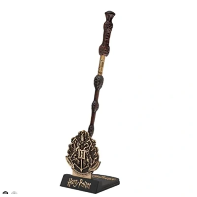 Image of Cinereplicas Harry Potter Albus Dumbledore Wand Pen with Stand &amp; Lenticular Bookmark Official Licence