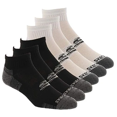 Image of Skechers Men&#039;s Quarter Crew Socks, White/Grey, 10 13