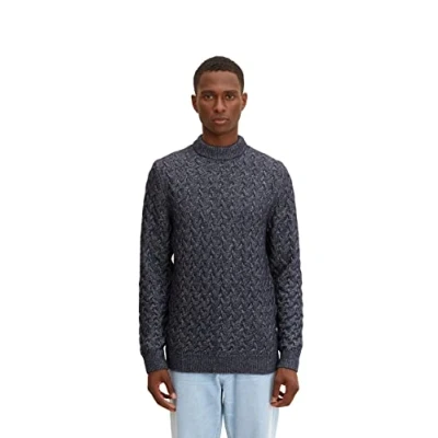 Image of TOM TAILOR Men&#039;s Knitted Jumper in Melange Look 1033650, 13160 Navy Melange, M