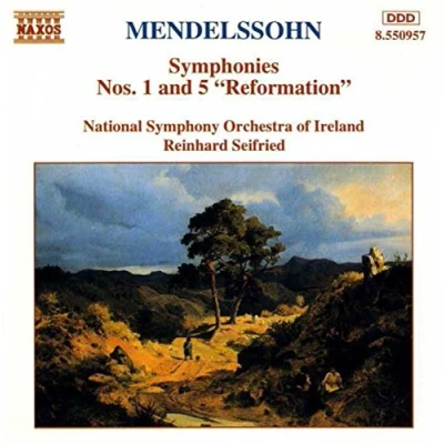 Image of Felix Mendelssohn Symphonies Nos. 1 and 5 &quot;Reformation&quot; 1995 German CD album 8.550957