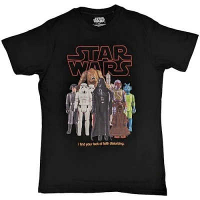 Image of Star Wars T Shirt Empire Toy Figures Official Mens Black XL