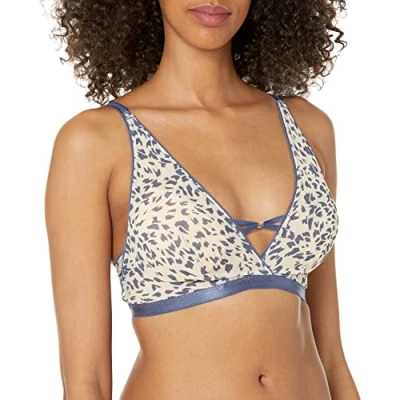 Image of Freya Women&#039;s Wildside Wireless Bralette Bra, Opaque, Animal, L