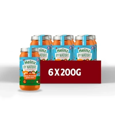 Image of Heinz Cheesy Tomato Pasta Stars, 7 months +, 6 X 200 g