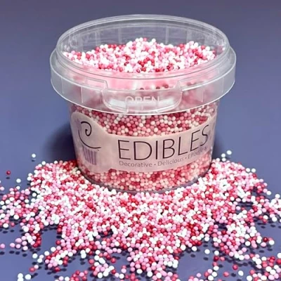 Image of Purple Cupcakes 100&#039;s and 1000&#039;s (Non Pareils) VALENTINE&#039;S MIX Cake Cupcake Sprinkles for Birthdays, Weddings all occassions