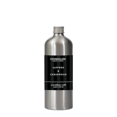 Image of Stoneglow Modern Classics Collection Saffron &amp; Cedarwood 500ml Scented Reed Diffuser Refill