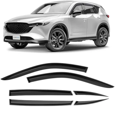 Image of CLIM ART wind deflector for/compatible with Mazda CX 5 2017 2024 door rain deflectors,car accessories, car deflectors, tape on 6 pieces