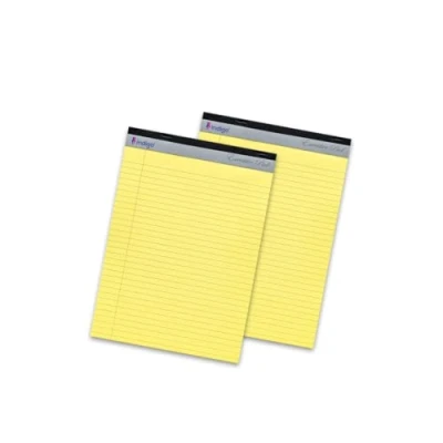 Image of Indigo A4 Yellow Ruled Legal Pad 8mm Lined and Margin Executive Refill (2)