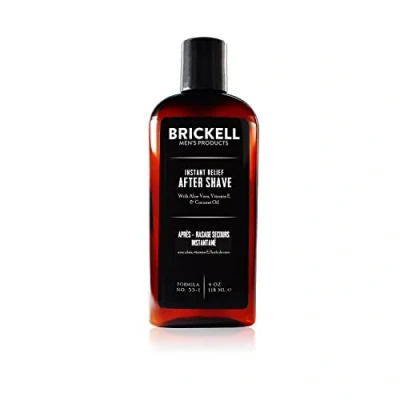 Image of Brickell Men&#039;s Instant Relief Aftershave for Men, Natural and Organic Soothing After Shave Balm to Prevent Razor Burn, 118 ml, Scented
