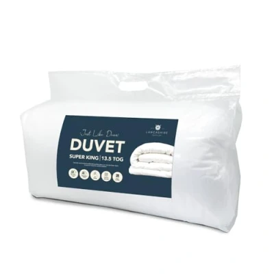 Image of Lancashire Textiles British Anti Allergy 13.5 Tog Microfiber Duvets All Year Round Soft &amp; Fluffy Duvet Available Sizes Single, Double, King Super (Super King, Tog, 260 X 220 Cm)