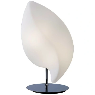 Image of Natura Table Lamp 2 Light E27 Small Indoor, Polished Chrome/Opal White