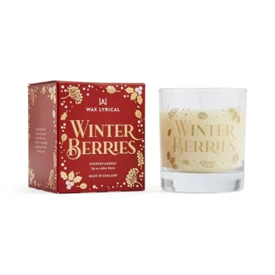 Image of Wax Lyrical Winter Berries Candle, Up to 42hrs, Ivory, 7.5 cm