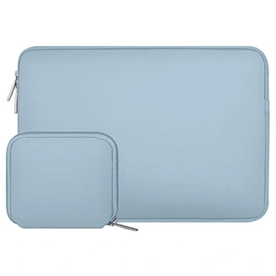 Image of MOSISO Laptop Sleeve Compatible with MacBook Air/Pro, 13 13.3 inch Notebook, Pro 14 M4 M3 M2 M1 Chip Max 2024 2021, Neoprene Bag Cover Small Case, Airy Blue