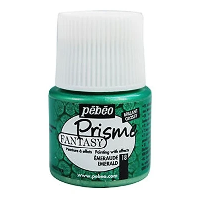 Image of Pebeo Fantasy Prisme Multi Surface Craft Paint 45ml Pots (Emerald)