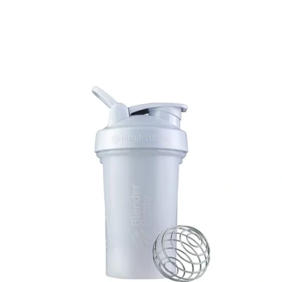 Image of BlenderBottle Classic V2 Shaker Bottle with Stainless Steel Ball, Perfect for Protein Shakes, Dishwasher Safe, 600ml, White