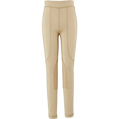 Image of Dublin Performance Flex Knee Patch Riding Tights, Beige, Childs 8/23&quot;