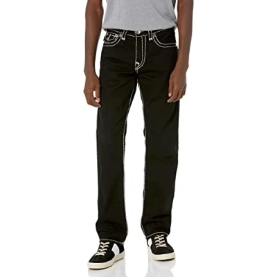 Image of True Religion Men&#039;s Ricky Super T Straight Leg Jean, Body Rinse Black, 28