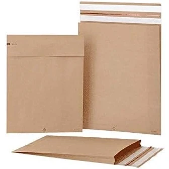 Image of indigo® Paper Mailing Strong Kraft Reusable Postal Bags 350 x 450 120mm e Commerce Eco Friendly (250)