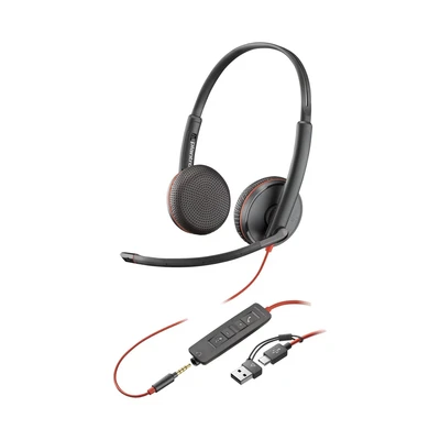 Image of Poly 8X229A6 headphones/headset Wired Head band Office/Call center USB Type C Black