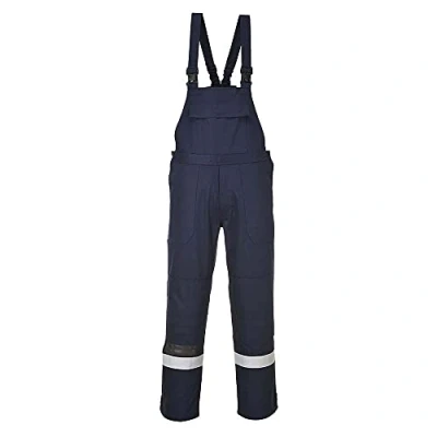 Image of Portwest FR27NARL Bizflame Plus Bib and Brace, Regular, Size: Large, Navy