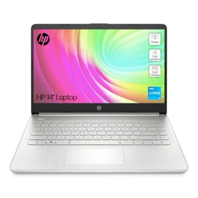 Image of HP 14&quot; Laptop, Intel Core i3 1215U Processor, 8 GB RAM, 256 SSD, UHD Graphics, FHD Display, Up to 8hrs battery, Win 11, Dual Speakers, Natural Silver, 14s dq5003sa