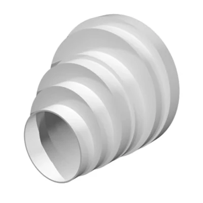 Image of Prostko White Duct Pipe Reducer Extractor Fan Offset Tube Connector Ducting Transformer ABS Plastic.