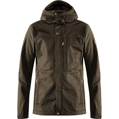 Image of FJALLRAVEN Men&#039;s Kaipak M Hooded Jacket, Green (Dark Olive), L UK