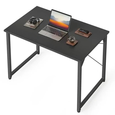 Image of CubiCubi Computer Desk 80x40 cm Home Office Laptop Study Writing Table, Modern Simple Style, Black