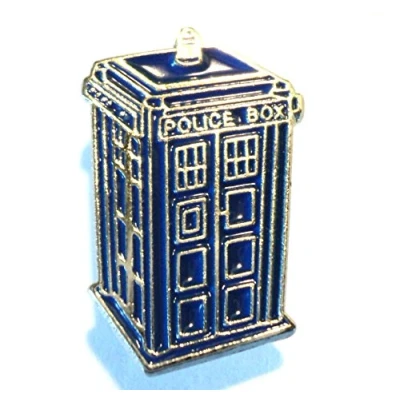 Image of Doctor Who Tardis Time Machine Police Call Box Metal Enamel Pin Badge