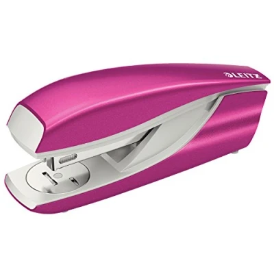 Image of Leitz Stapler, 30 Sheet Capacity, Ergonomic Metal Body, Includes Staples, WOW Range, 55021023 Metallic Pink