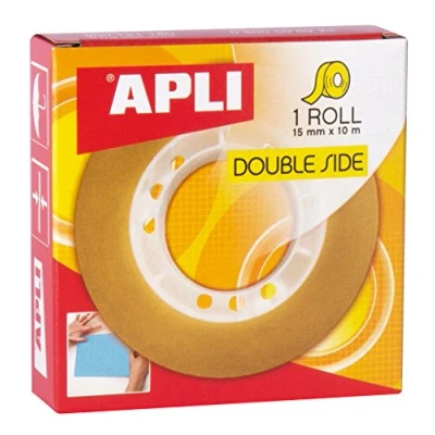 Image of APLI 11505 Double Sided Adhesive Tape 15 mm x 10 m