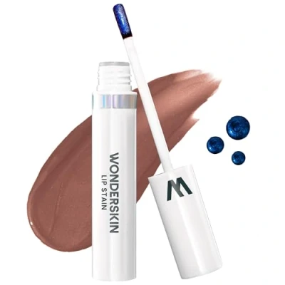 Image of Wonderskin Wonder Blading Lip Stain Peel Off Masque Long Lasting, Waterproof &amp; Transfer Proof Brown Tint, Matte Finish Makeup (Hush Masque)