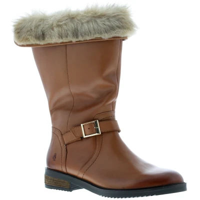 Image of Hush Puppies Women&#039;s Bonnie Mid Calf Boot, Tan, 6 UK