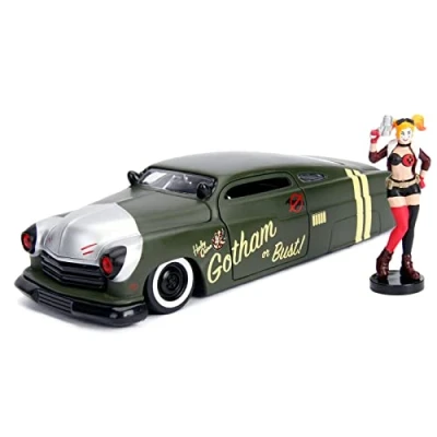 Image of Jada JA30456 1:24 1951 Mercury w/Harley Quinn Figure, Multi