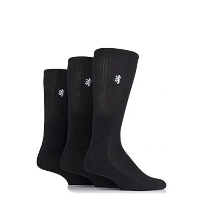 Image of Pringle Mens Bamboo Cushioned Sports Socks Exclusive To SockShop Pack of 3 Black 7 11