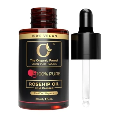 Image of USDA Organic Rosehip Oil 100% Pure Cold Pressed Rose Hip for Face &amp; Skin, Natural Moisturizer, Hydrating Nourishing, Non Greasy, All Skin Types Seed